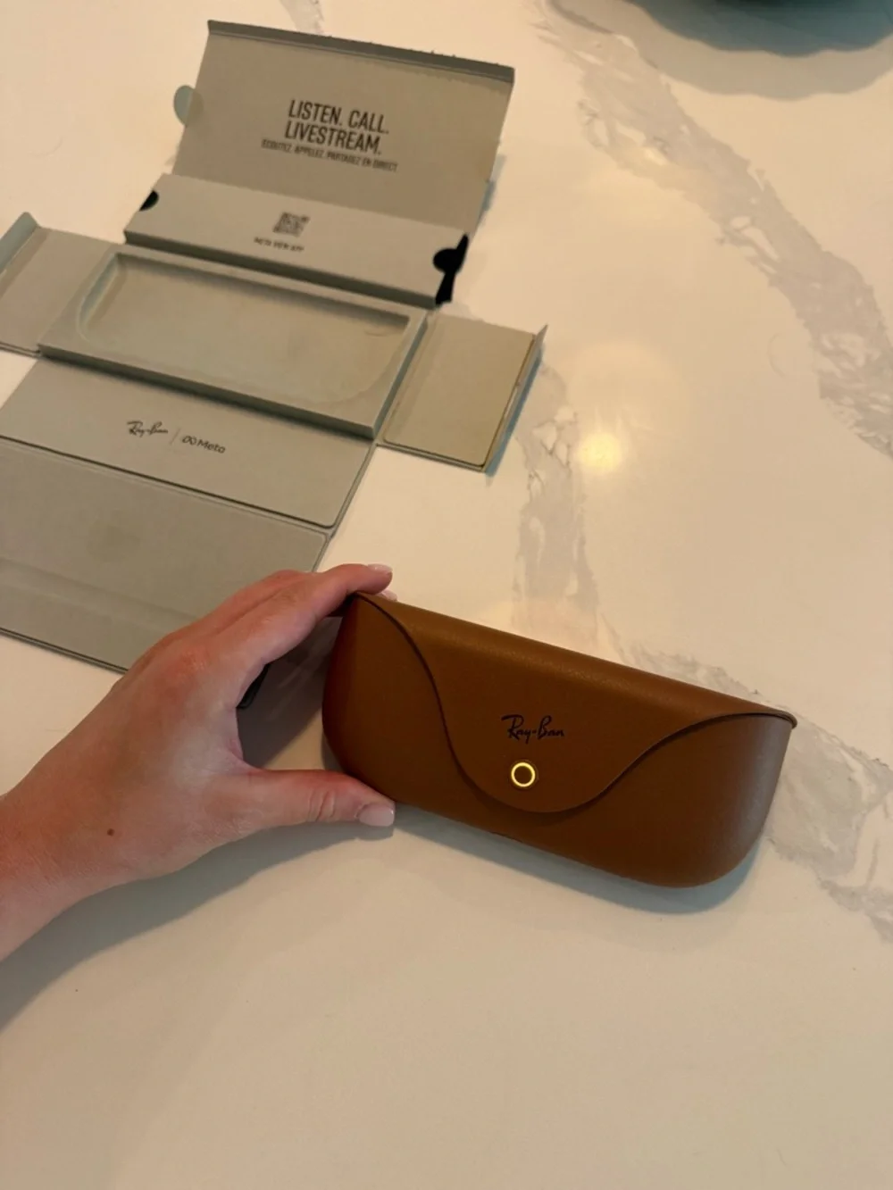 Ray-Ban Black Sunglasses with Brown Case
